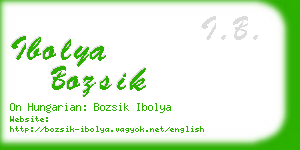 ibolya bozsik business card